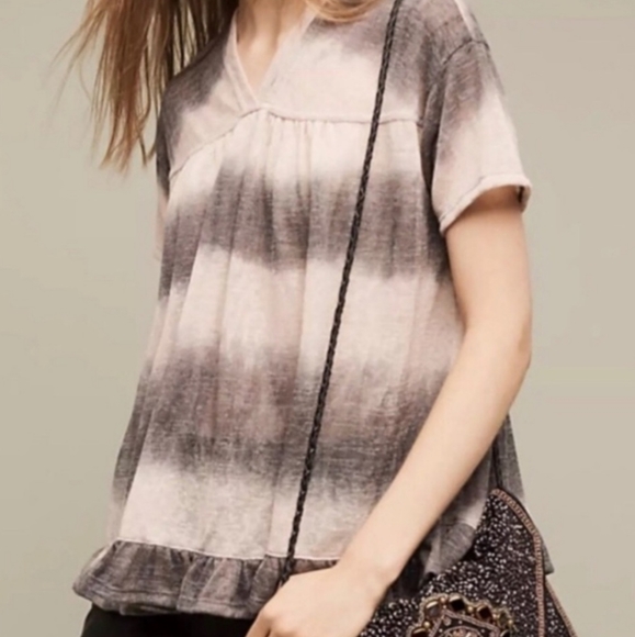 Anthropologie Tops - ERI & ALI ANTHROPOLOGIE Tie Dye Ruffle Top